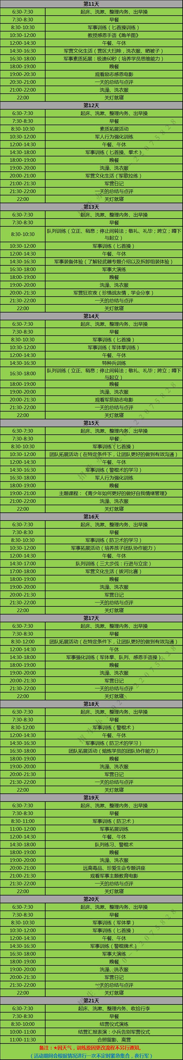 21天军事蜕变营